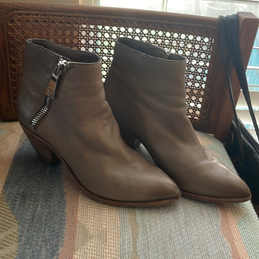 Frye Gray Zipper Booties size 7